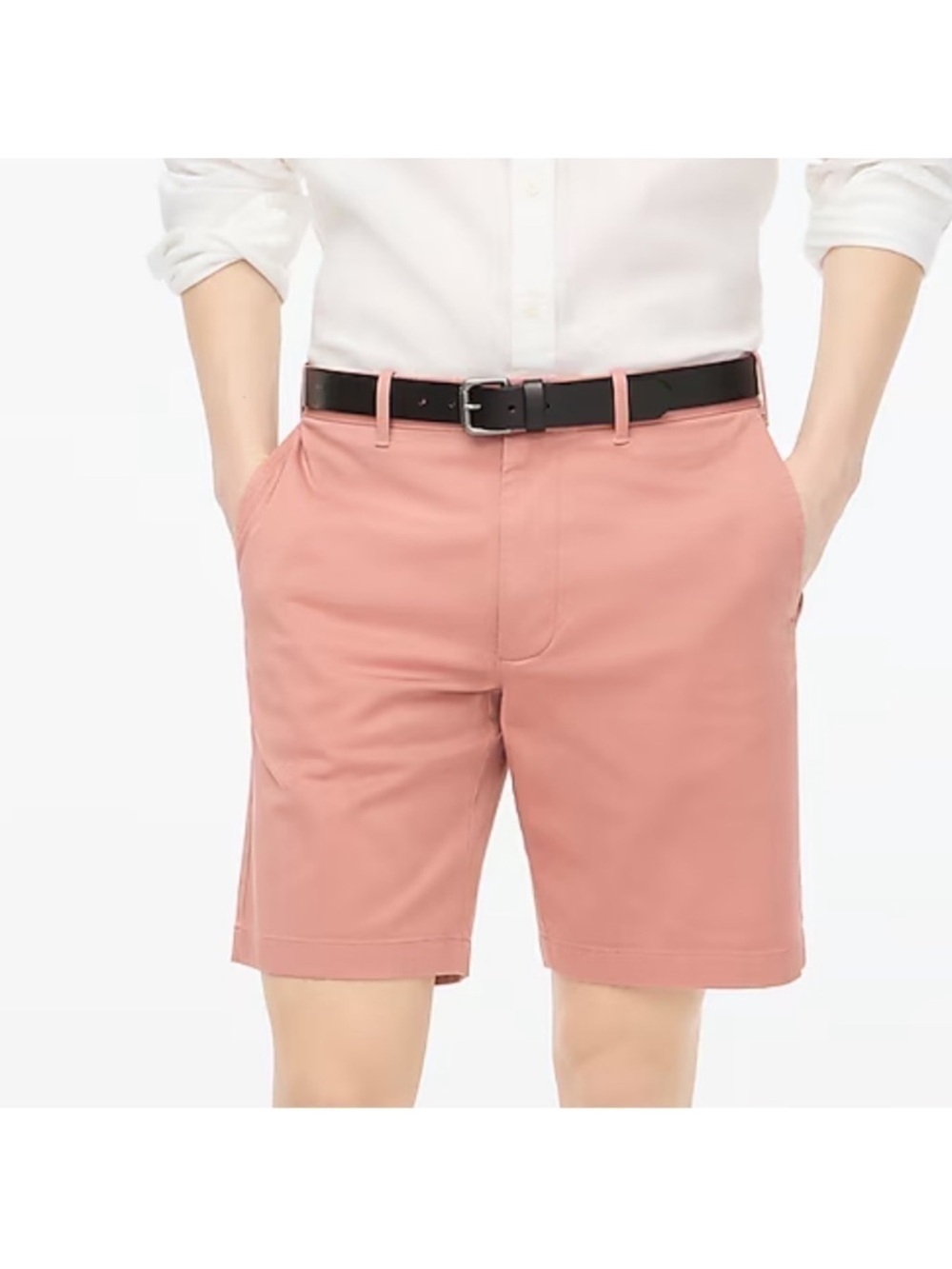 J. Crew 9” Flex Chino Shorts Feathered Rose 99% Cotton Normcore Preppy Size 36